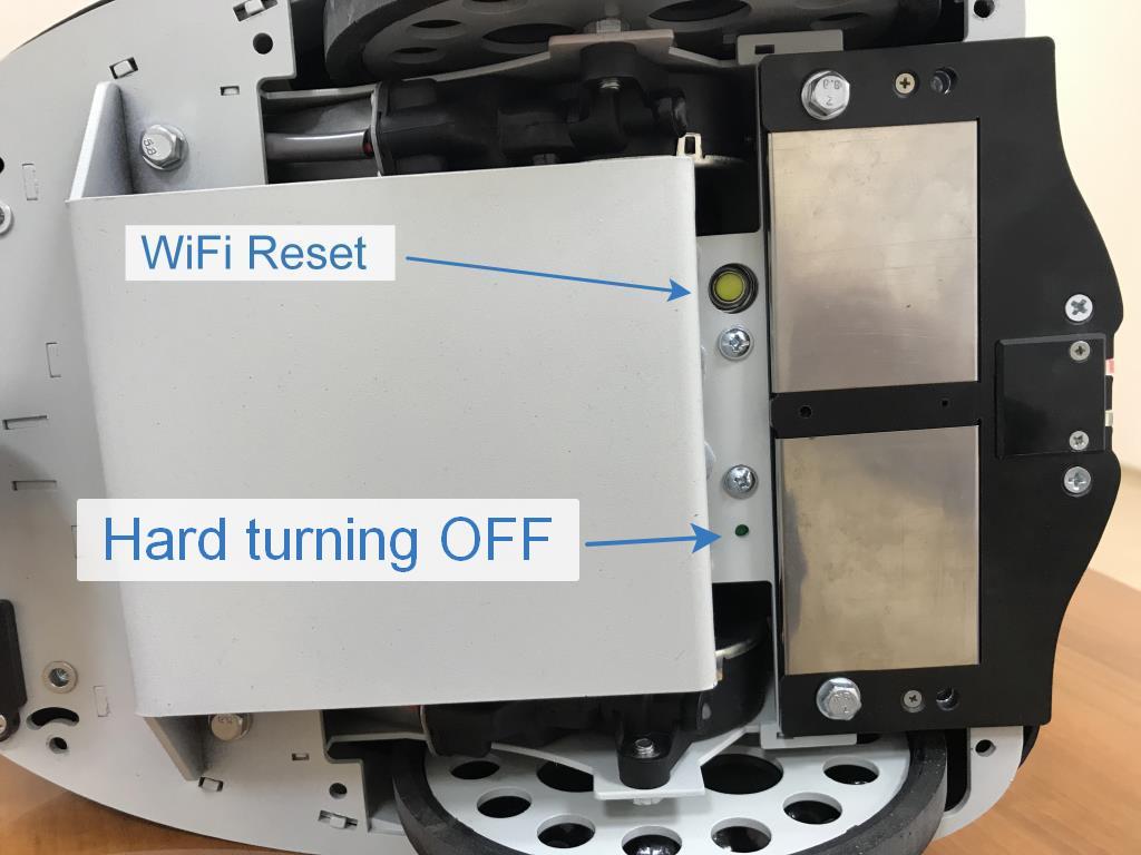 Button to turn robot off in emergency case