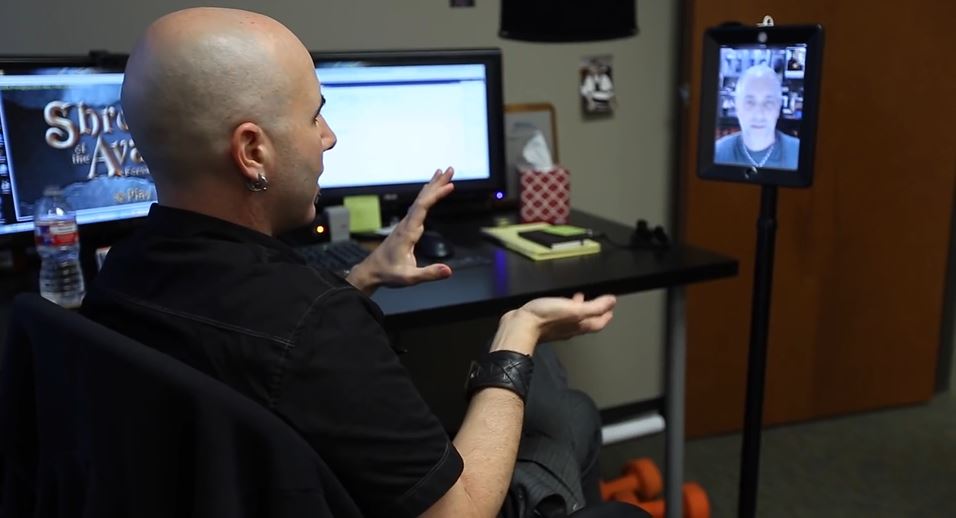Video game designer uses telepresence robot