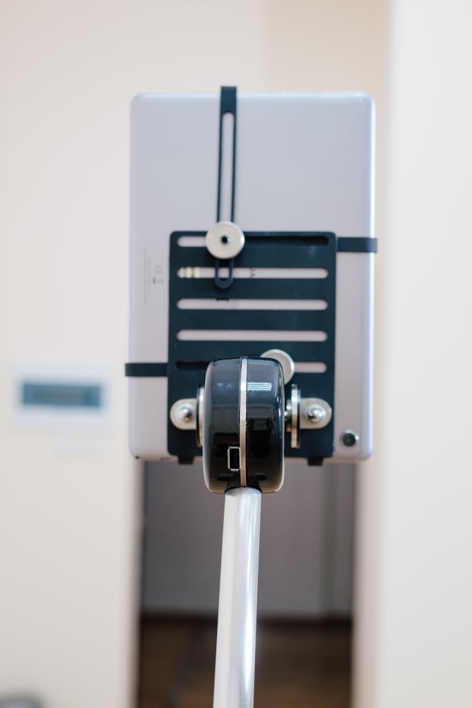 BotEyes Telepresence robot head, back view