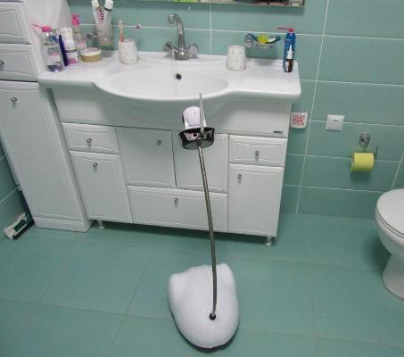 I forgot to turn off the water... - see with BotEyes telepresence robot 