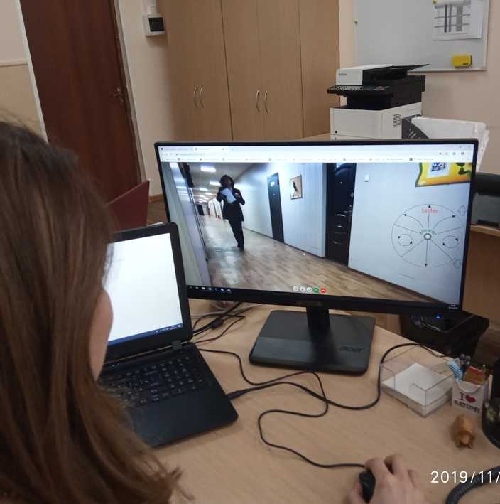 Telepresence robot control via desktop computer