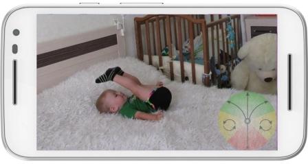 Video surveillance of a child with BotEyes-Mini telepresence robot 